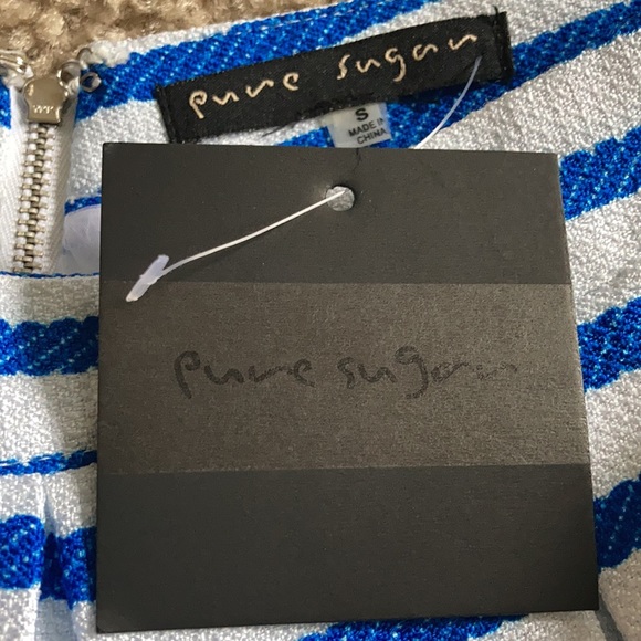 NWT PURE SUGAR Jacquard Flare Striped Skirt Size S - Picture 2 of 5